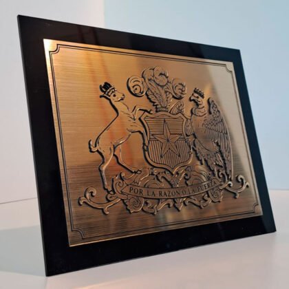 Placa Escudo Nacional / Bronce